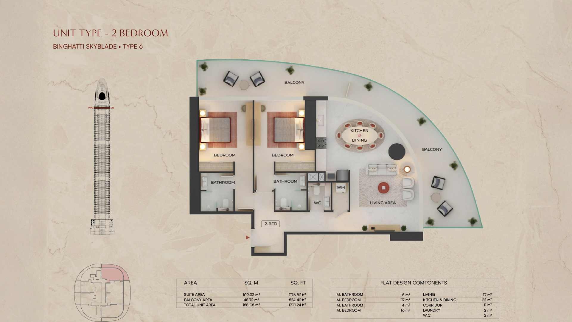 2 BR - Type B